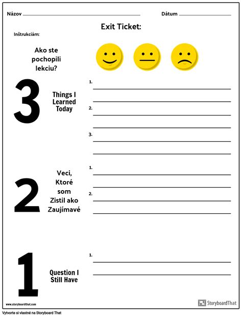 3 2 1 Exit Ticket Template Free Free Printable Templates
