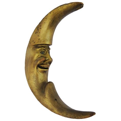 Hand Carved Crescent Moon Sculpture Circa 1930 At 1stdibs