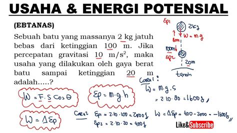 Bahas Soal Hubungan Usaha Dan Energi Potensial Usaha Dan Energi