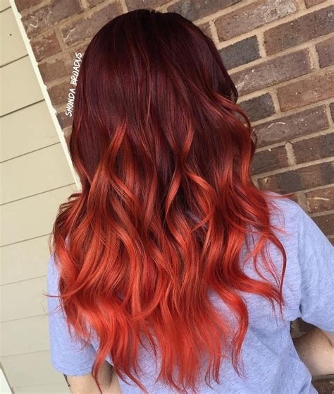 60 Ombre Hair Color Ideas For Blonde Brown Red And Black Hair Red