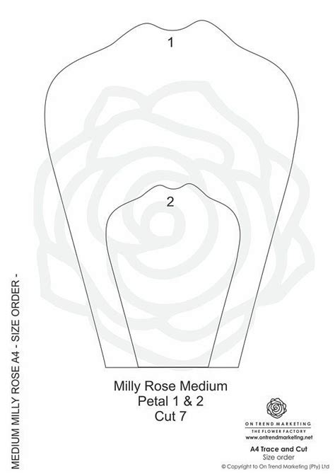 Medium Milly Rose 1 Pdf Template Digital Download Pdf Molde De