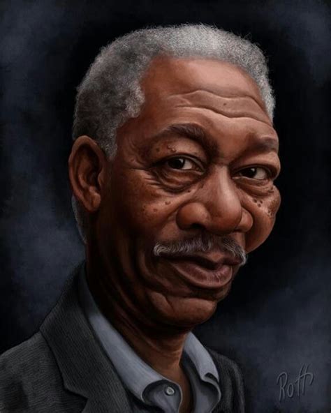 Morgan Freeman Caricature Celebrity Caricatures Cartoon Faces