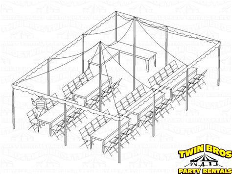 20x30 Pole Tent Layouts Pictures Diagrams Rentals Wedding Tent