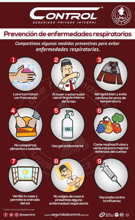 Prevención De Enfermedades Respiratorias Infographic Health School