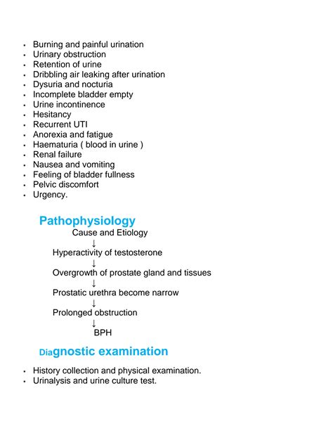 Solution Medical Surgical Nursing Notes Benign Prostatic Hyperplasia Bph Symptoms And Causes