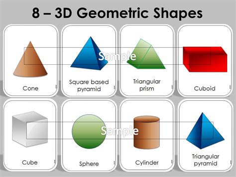 Shapes Printable 3d Shapes Flash Cards For Kids 3d Geometric Etsy