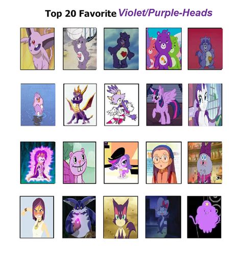 My Top 20 Favorite Purple Haired Characters By Cartoonstar92 On Deviantart