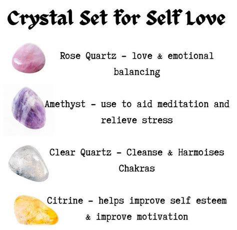 Self Love Crystal Set Crystals Tumble Stones Crystal Kit Etsy