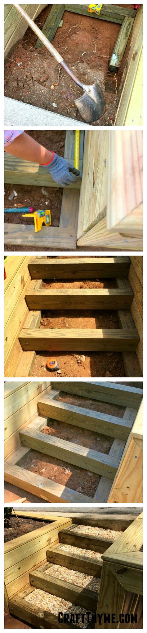 How To Make Timber And Pea Gravel Stairs • Craft Thyme