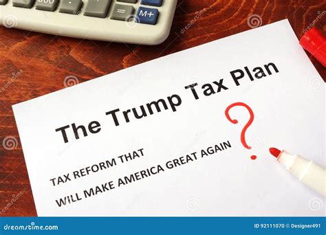 The Trump Tax Plan Editorial Image Image Of Government 92111070