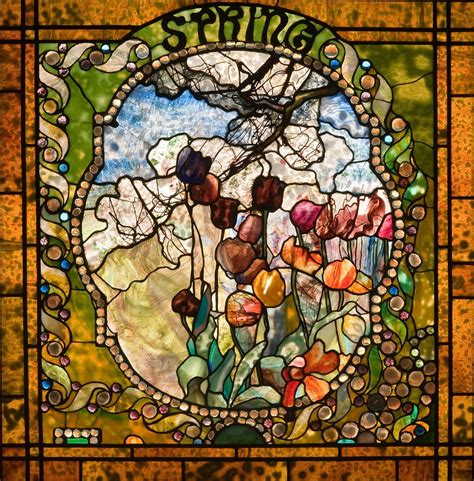 Spring Panel From The Four Seasons Window C Living Room Laurelton Hall Long