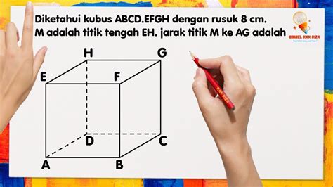 Diketahui Kubus ABCD EFGH Dengan Rusuk 8 Cm M Adalah Titik Tengah EH