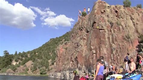 Cliff Jumping Colorado River At Radium Hot Springs Youtube