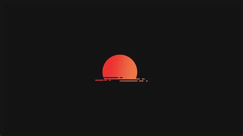 Minimalism Red Simple Background Digital Art Gradient 3840x2160