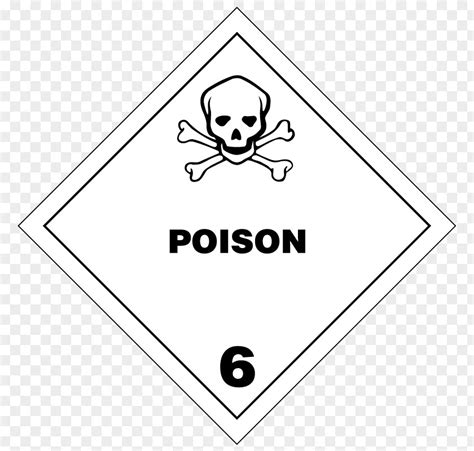 Classification Label Dangerous Goods Placard HAZMAT Class 6 Toxic And