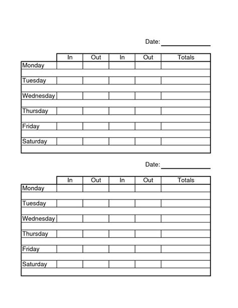 week time sheets employee time sheets time sheet printable