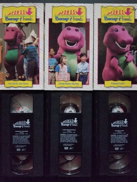 Barney Time Life Vhs Lot Our Earth Our Home Caring Means Sharing