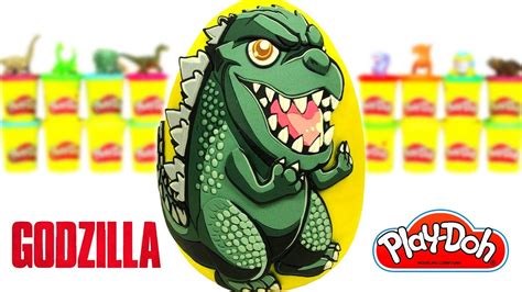 Huevo Sorpresa Gigante De Godzilla En Español Latino De Plastilina Play