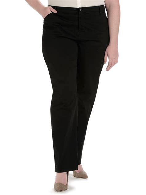 Casual Lee Womens Plus Size Relaxed Fit Side Elastic Pant
