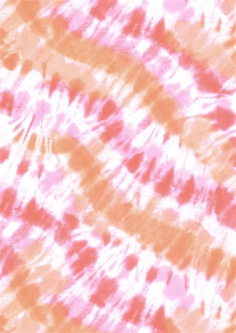 Pink And Orange Tie Dye By Valentina Wolfermann Seamless Repeat Royalty
