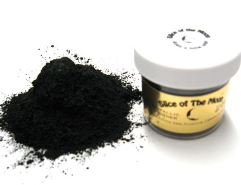 Dark Black Mica Powder 1oz Black Metallic Powder Pearl Pigment Powder