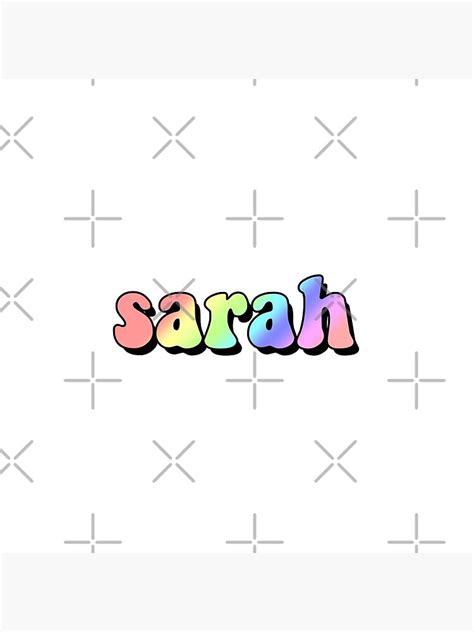 Aesthetic Rainbow Sarah Name Poster For Sale By Star10008 Redbubble