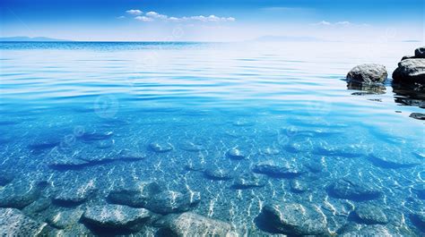 푸른 하늘과 일부 바위 아래 맑은 물 배경 소재 배경 이미지 수면 고화질 사진 사진 배경 일러스트 및 사진 무료 다운로드