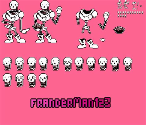 Horrortale Papyrus Kinda Sprite Sheet By Franderman123 On Deviantart