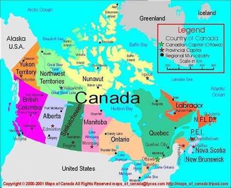 Canada Canada Map Capital Of Canada Geography Map