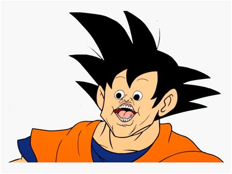 He Came Through His Mouth Goku Meme Face Png Transparent Png Kindpng