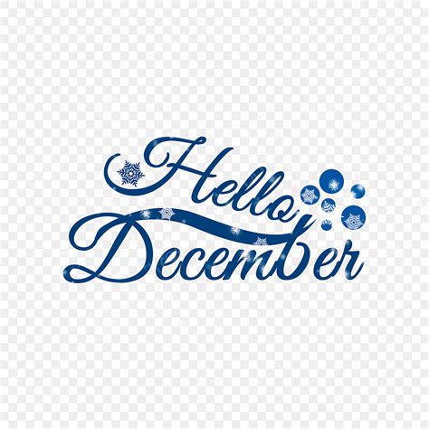Hello December Hd Transparent Hello December Blue Letter Snowflake