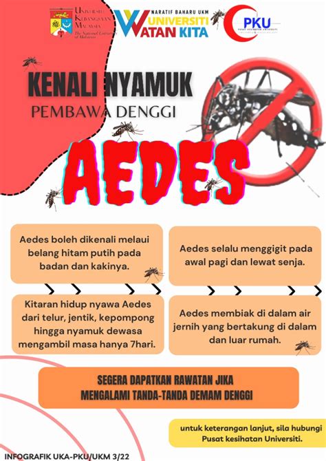 Infografik Nyamuk Aedes And Demam Denggi Pusat Kesihatan Universiti