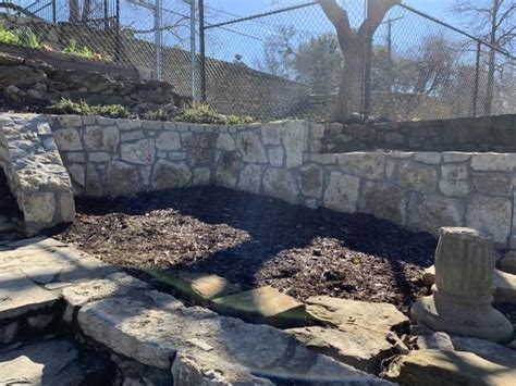 Completed Milsap Stone Wall Replaced Cross Tie Retaining