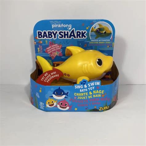 Yellow Baby Shark Zuru Pinkfong Robo Alive Water Activated Sing And Swim