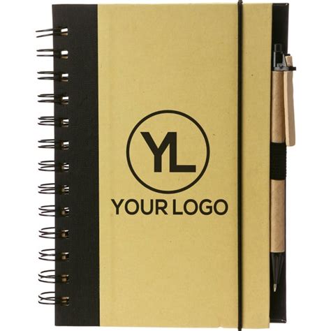 Imprinted Eco Friendly Notebook And Pens 80 Sheets Notebooks