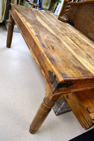 Fabulous Rustic Industrial Reclaimed Wood Plank Top Dining Table On