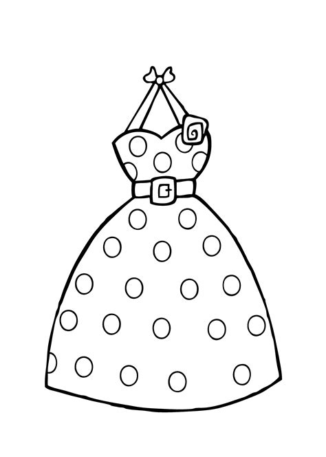 Printable Dress Coloring Pages