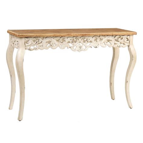 The table's contemporary design makes for an elegant addition to any room. Ivory Baroque Console Table | Baroque furniture, Console ...