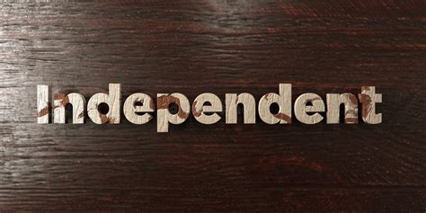 Independent Grungy Wooden Headline On Maple 3d Rendered Royalty