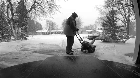 Snow Blowing A Driveway In Less Than A Minute Youtube