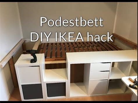 Diy podest my home pinterest podest bett und schlafzimmer. DIY Podestbett mit viel Stauraum - IKEA hack - Platform ...