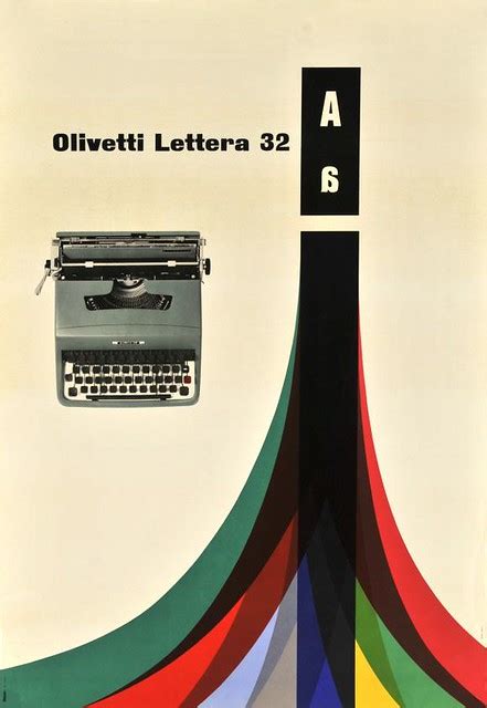 Olivetti Lettera 32 Poster Designed By Giovanni Pintori Fo Flickr