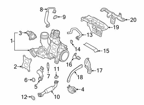 2016 Volkswagen Passat SE 1.8L A/T Engine Coolant Hose ...