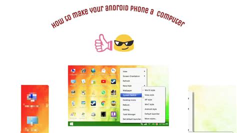 How To Make Your Android Phone A Computer Pc Youtube