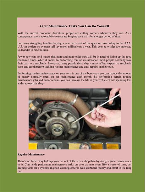 4 Car Maintenance Tasks You Can Do Yourself By Tiremania Issuu