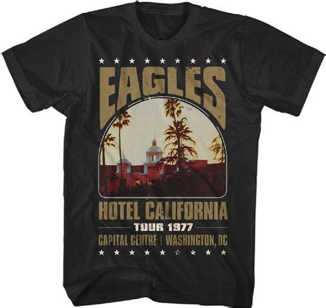 Eagles Classic Rock N Roll Band Concert T Shirt Hotel California