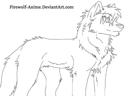 Proud Wolf Line Art By Firewolf Anime On Deviantart