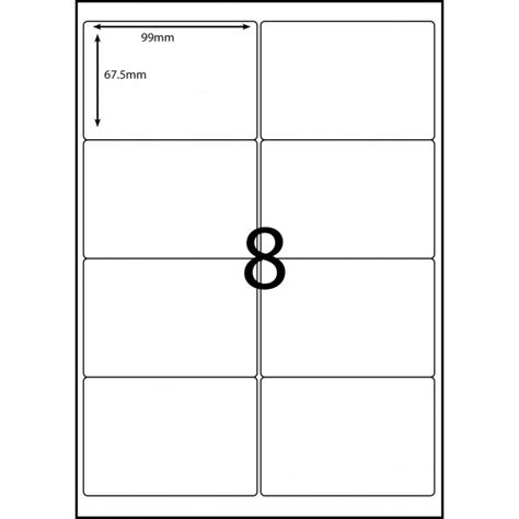 Every word label template is. Labels on sheets - 8 labels per sheet 99mm x 67.5mm