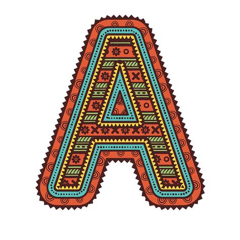 Tribal Letters Png Printable Boho Alphabet Numbers Symbols Etsy