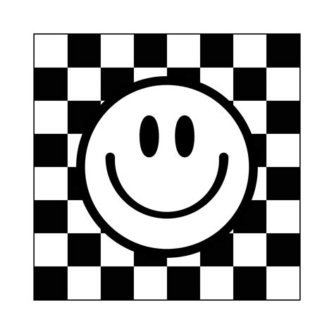 Retro Smiley Face Svg Png  Vintage Smiley Plaid Etsy